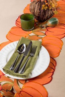 Image showing  Embroidered Pumpkins Table Runner