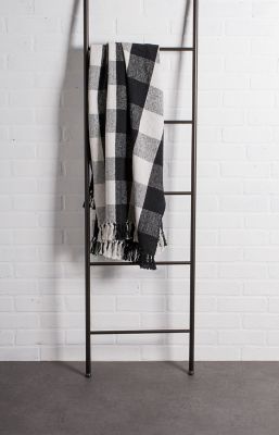 Image showing  Cotton Buffalo Checkered Throw Blanket with Fringe, 50 in. x 60 in.