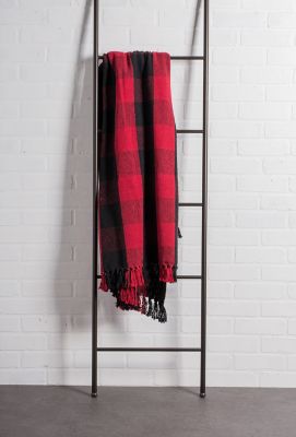 Image showing 8 th DII Cotton Buffalo Checkered Throw Blanket with Fringe, 50 in. x 60 in.