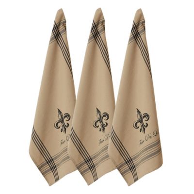 Image showing  Assorted French Printed Dish Towel Set, 3 pc.