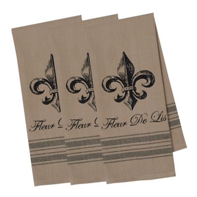 Image showing  Assorted French Printed Dish Towel Set, 3 pc.