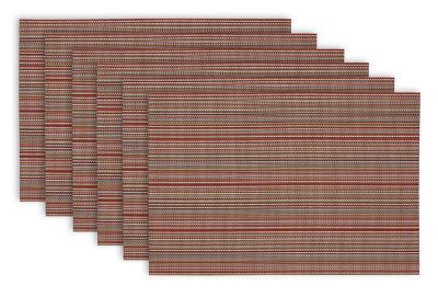 Zingz & Thingz PVC Micro Striped Place Mats, 6 pc.