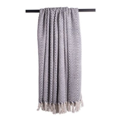 Image showing  Cotton Chevron Throw Blanket, 50 in. x 60 in.