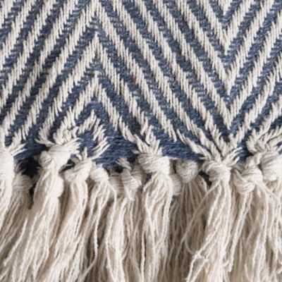 Image showing 5 th DII Cotton Chevron Throw Blanket, 50 in. x 60 in.