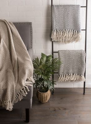 Image showing  Cotton Chevron Throw Blanket, 50 in. x 60 in.
