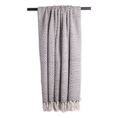 Image showing  Cotton Chevron Throw Blanket, 50 in. x 60 in.