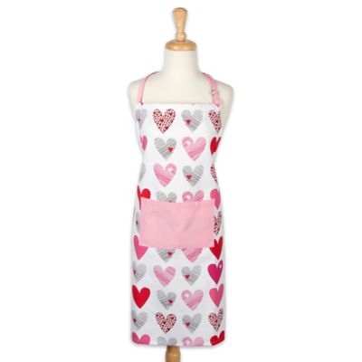 Image showing  Hearts Collage Print Chef Apron, 28 in. x 32 in.