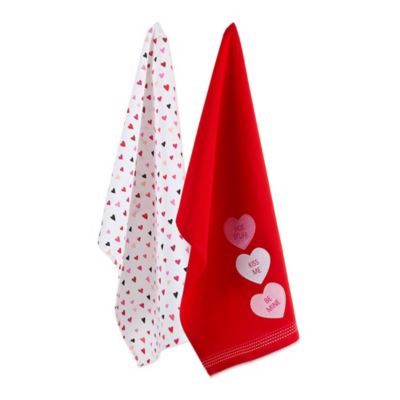 DII Assorted Sweet Talk Dish Towel Set, 2 pc.