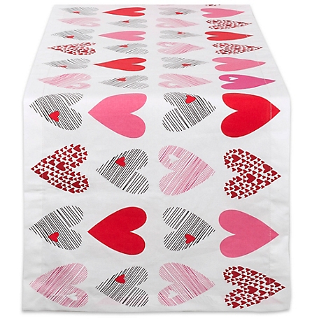 Zingz & Thingz Hearts Collage Print Table Runner