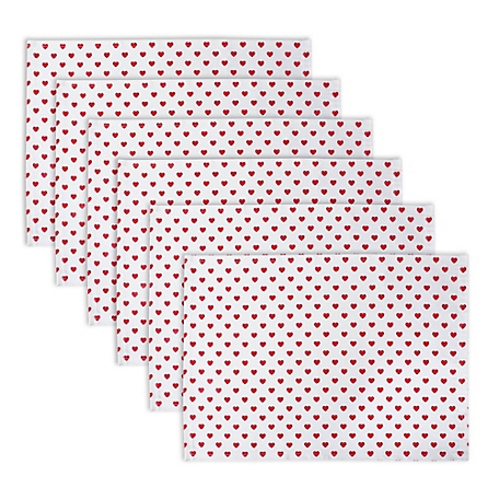 Zingz & Thingz Lil Hearts Ribbed Place Mats, 13 in. x 19 in.