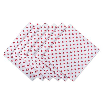 DII Lil Hearts Cloth Napkin Set, 20 in. x 20 in., 6 pc.
