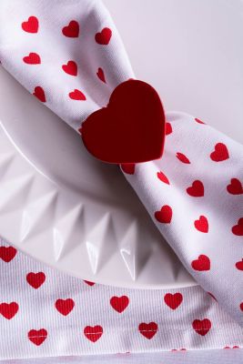Image showing  Lil Hearts Cloth Napkin Set, 20 in. x 20 in., 6 pc.