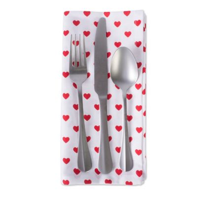 Image showing  Lil Hearts Cloth Napkin Set, 20 in. x 20 in., 6 pc.