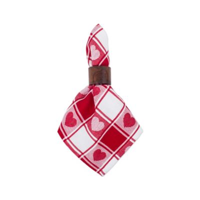 Image showing  Hearts Woven Checkered Napkins, 20 in. x 20 in., 6 pc.