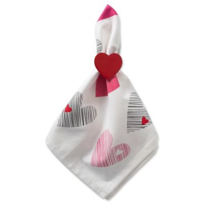 Image showing  Hearts Collage Print Napkins