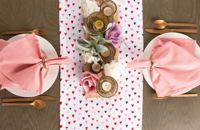 Image showing  Confetti Hearts Print Table Runner