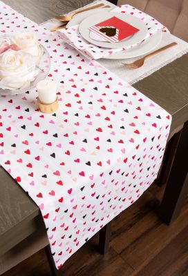 Image showing 5 th DII Confetti Hearts Print Table Runner