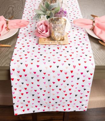 Image showing 6 th DII Confetti Hearts Print Table Runner