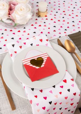 Image showing 7 th DII Confetti Hearts Print Table Runner