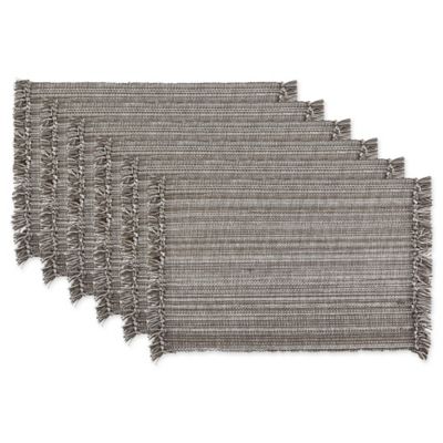 Zingz & Thingz Variegated Fringe Place Mats, 6 pc.