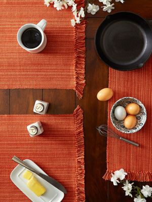 Image showing  Variegated Fringe Cotton Place Mats, 6-Pack