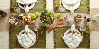 Image showing 5 th DII Variegated Fringe Cotton Place Mats, 6-Pack