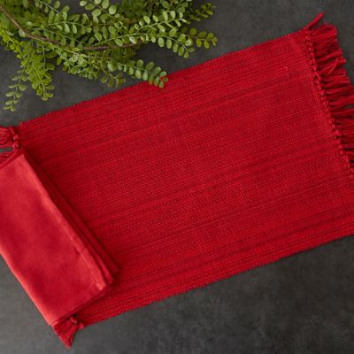 Image showing  Variegated Fringe Place Mat and Napkin Set