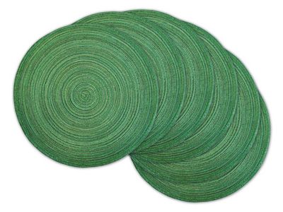 Zingz & Thingz Variegated Round Polypropylene Woven Place Mats, 6 pc.