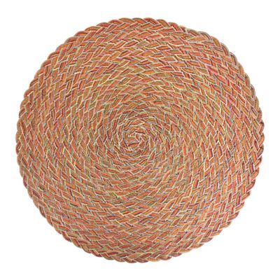 Image showing  Variegated Round Polypropylene Braided Place Mats, 15 in., 6-Pack
