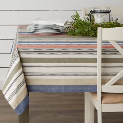 Image showing  Warm Striped Tablecloth