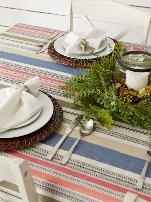 Image showing  Warm Striped Tablecloth