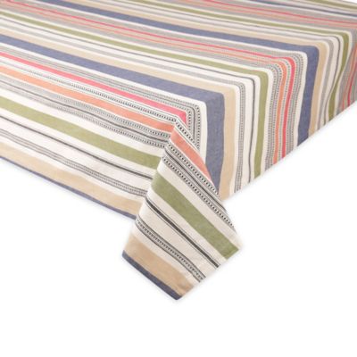 Image showing  Warm Striped Tablecloth