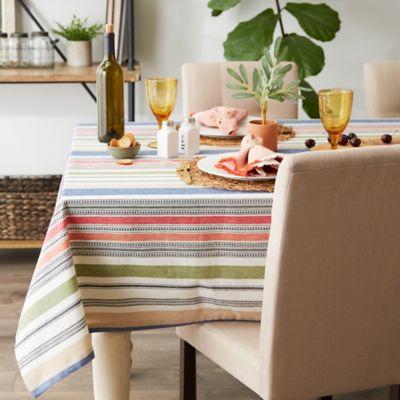 Image showing  Warm Striped Tablecloth