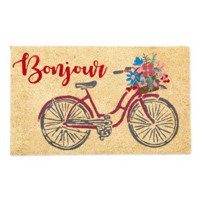 Zingz & Thingz Bonjour Bike Decorative Doormat