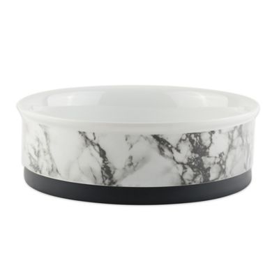 Image showing 8 th Bone Dry White Marble Pet Bowls, 2 ct.