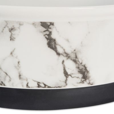 Image showing 8 th Bone Dry White Marble Pet Bowls, 2 ct.