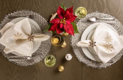 Image showing  Sparkle Snowflakes Embroidered Napkin, 6 pc.