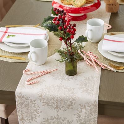 Image showing  Winter Sparkle Jacquard Table Runner