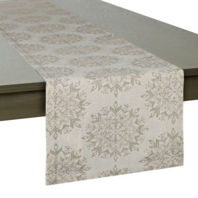 Image showing 6 th DII Winter Sparkle Jacquard Table Runner