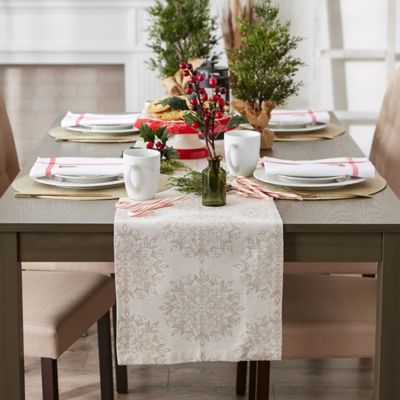 Image showing  Winter Sparkle Jacquard Table Runner