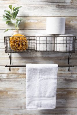 Image showing  Rustic Bronze Towel Rack, 17 in. x 5.5 in. x 10 in.