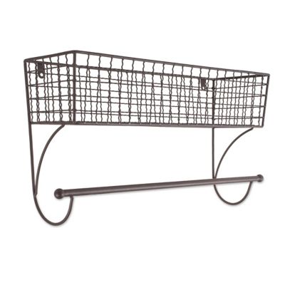 Image showing  Rustic Bronze Towel Rack, 17 in. x 5.5 in. x 10 in.