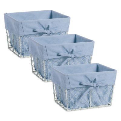 DII Small Chicken Wire Basket Set, 9 in. x 7 in. x 6 in., 3 pc.