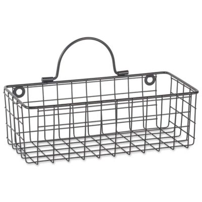 Image showing  Wire Wall Baskets, 17.73 in. x 6.7 in. x 5.12 in. (Large), 11.83 in. x 5.52 in. x 3.94 in. (Medium), 2 pc.