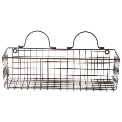 Image showing  Wire Wall Baskets, 17.73 in. x 6.7 in. x 5.12 in. (Large), 11.83 in. x 5.52 in. x 3.94 in. (Medium), 2 pc.