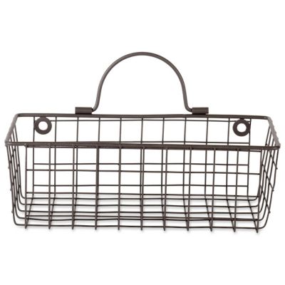 Image showing 1 th DII Wire Wall Baskets, 17.73 in. x 6.7 in. x 5.12 in. (Large), 11.83 in. x 5.52 in. x 3.94 in. (Medium), 2 pc.