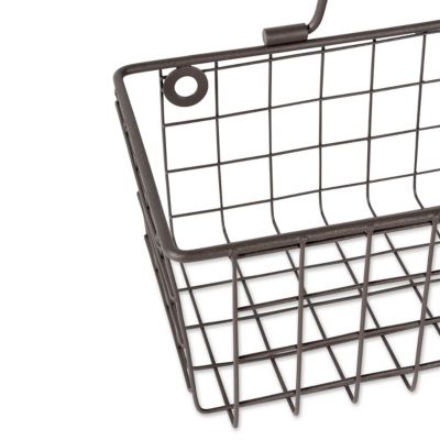 Image showing 3 th DII Wire Wall Baskets, 17.73 in. x 6.7 in. x 5.12 in. (Large), 11.83 in. x 5.52 in. x 3.94 in. (Medium), 2 pc.