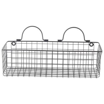 Image showing  Wire Wall Baskets, 17.73 in. x 6.7 in. x 5.12 in. (Large), 11.83 in. x 5.52 in. x 3.94 in. (Medium), 2 pc.