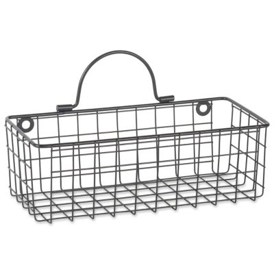 Image showing  Wire Wall Baskets, 17.73 in. x 6.7 in. x 5.12 in. (Large), 11.83 in. x 5.52 in. x 3.94 in. (Medium), 2 pc.