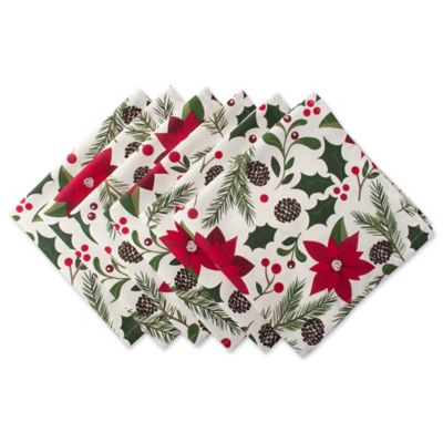 DII Woodland Christmas Dining Napkins, 6 pc.